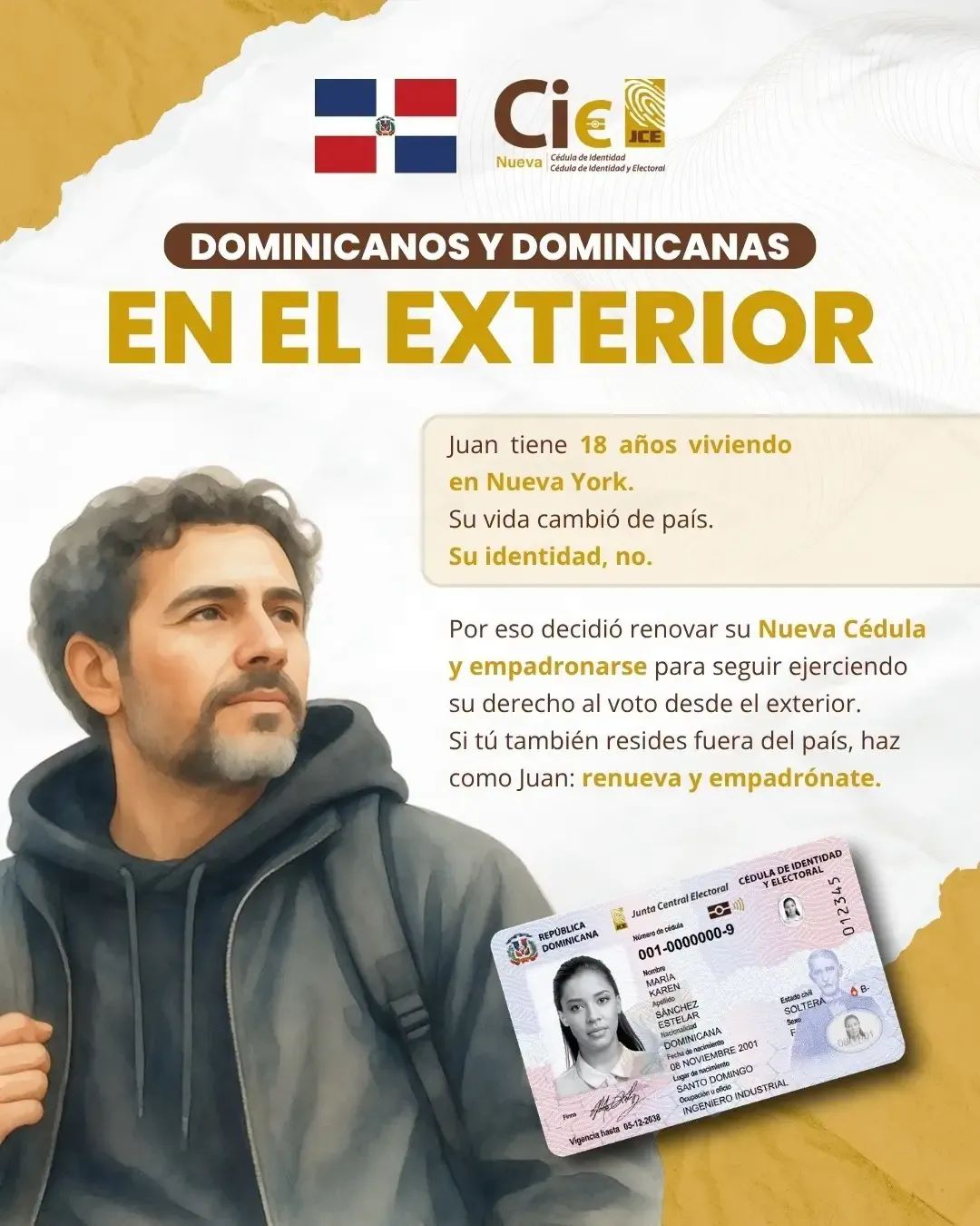  Renueva tu Cédula, empadrónate. Sigue conectado con tu país.